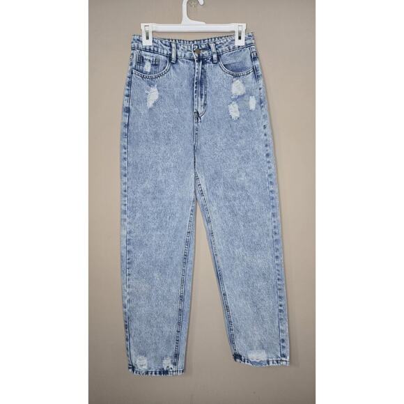 No Brand Light Wash Baggy Jeans Size Small - Picture 1 of 9